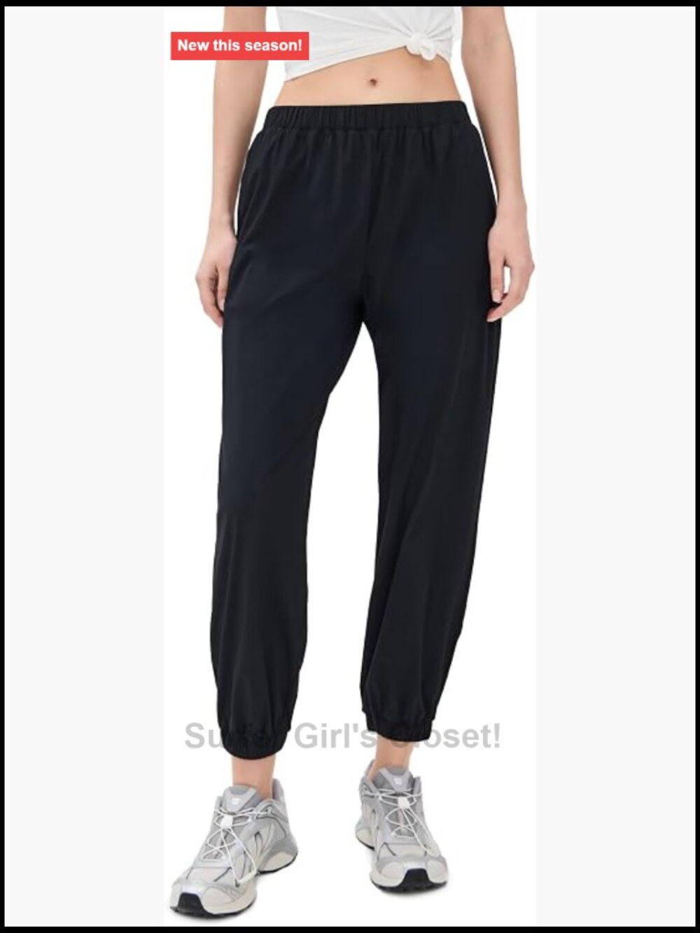 Woven Nylon Jogger - Mid Rise Relaxed Fit Sweatpants